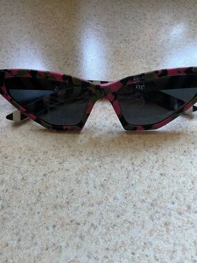 Prada Cat Eye Camouflage Sunglasses - Pink & Green